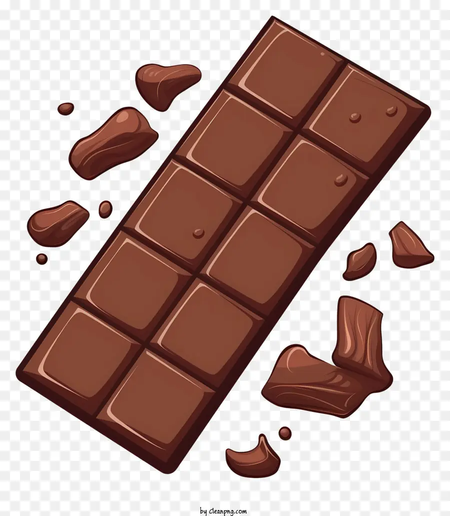 Barra De Chocolate，El Chocolate Derretido PNG