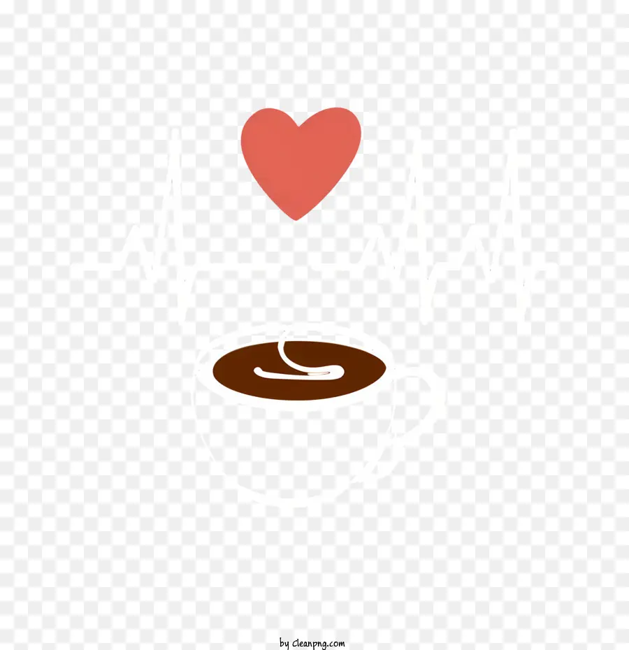 Taza De Café Y Signo De Corazón，Taza De Cafe PNG