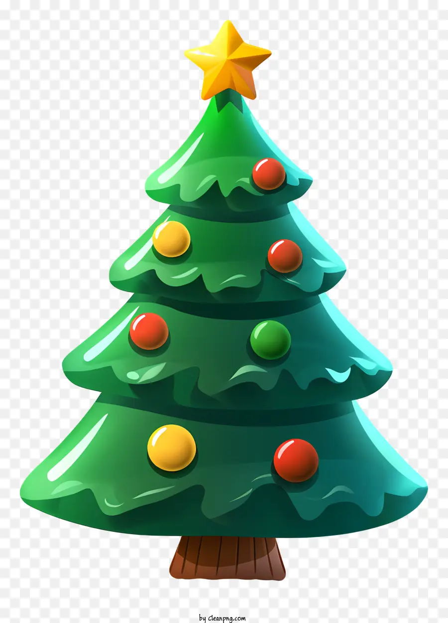 árbol De Navidad，La Estrella De La Decoración PNG