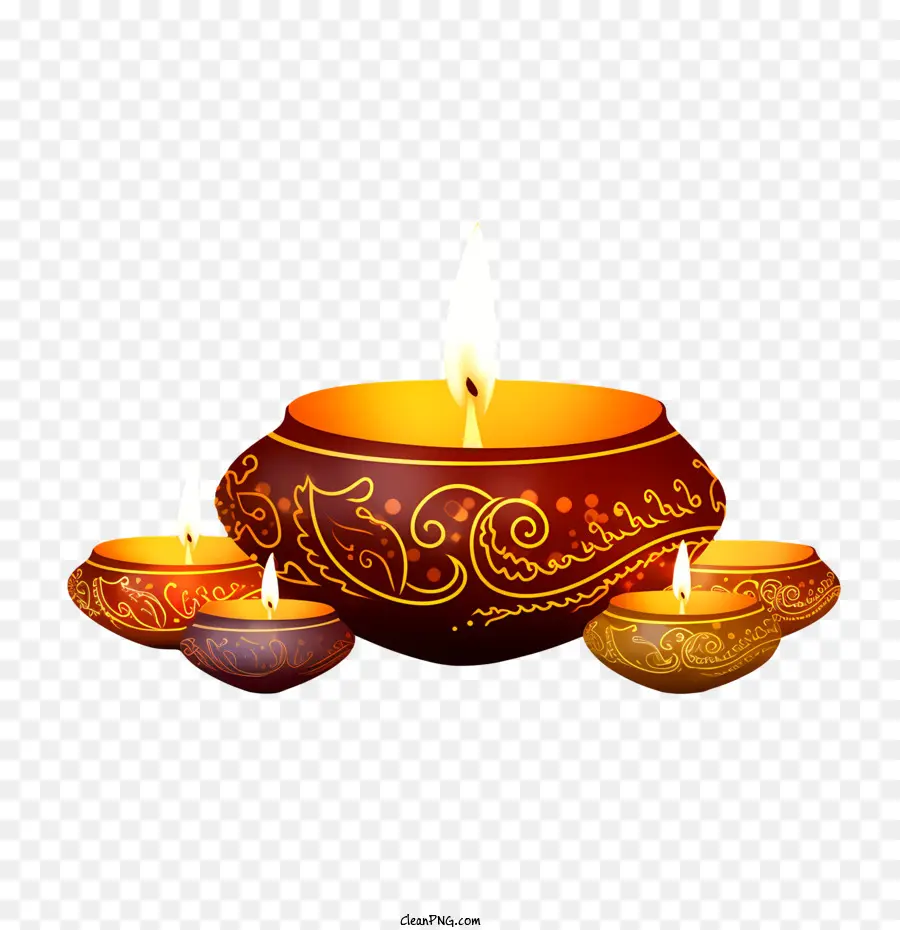 Diwali Diya，Lámpara PNG