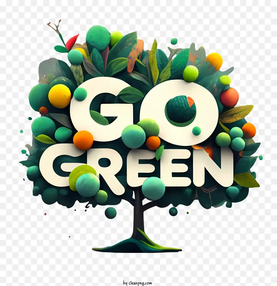 Go Green，Árbol PNG