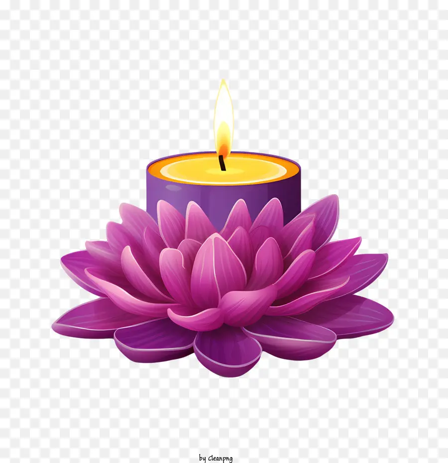 Flor De Loto De Vela，Lotus PNG