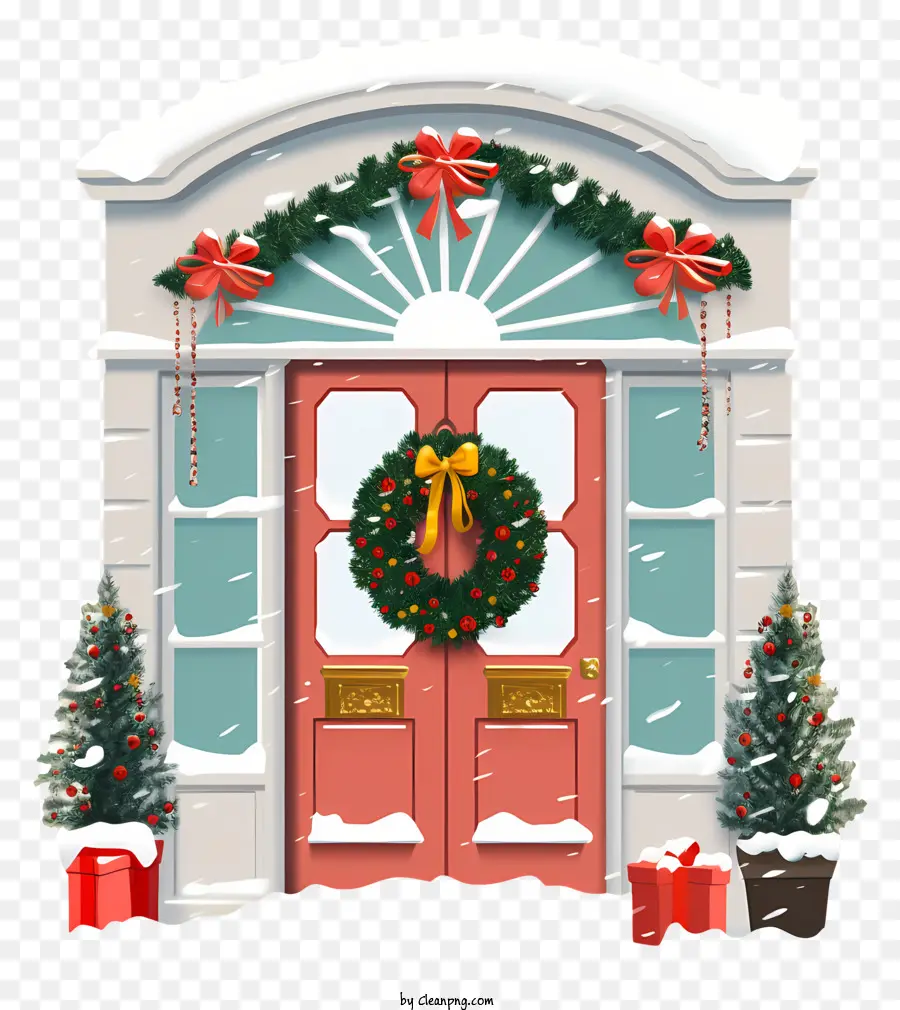 Decoración De Invierno，Corona De Navidad PNG