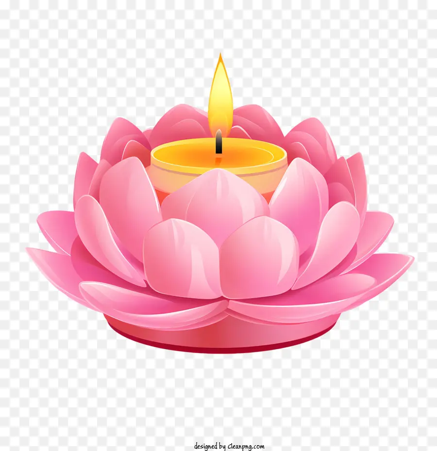 Vela Flor De Loto，Vela Rosa PNG