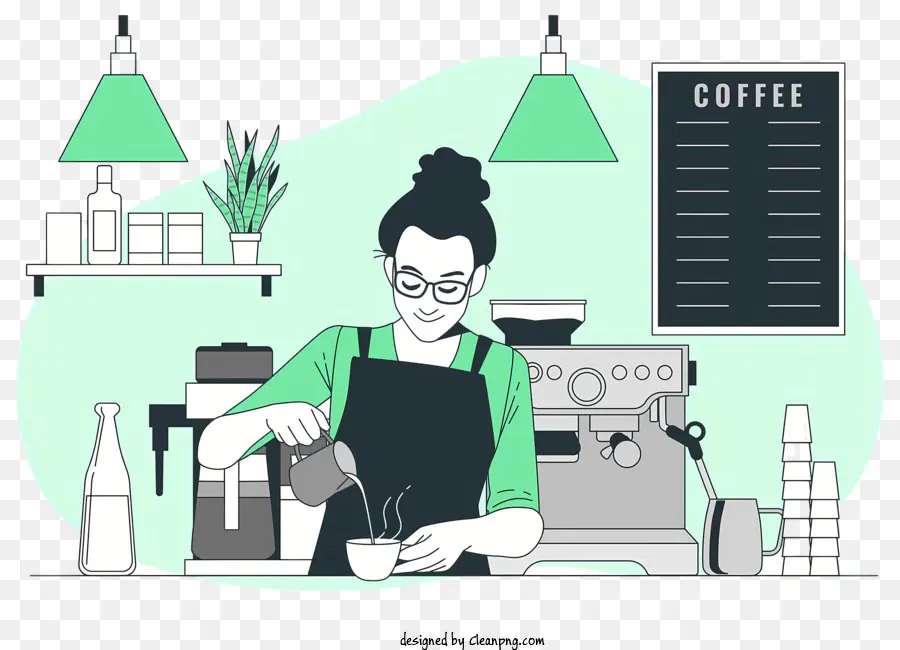 Cafetería，Barista PNG