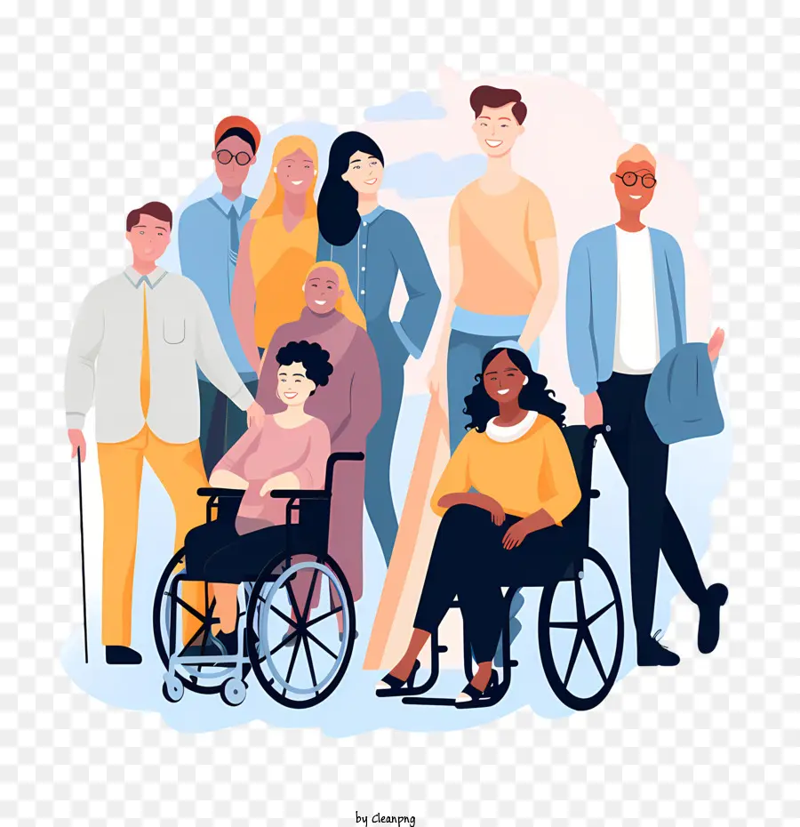 Día Internacional De Personas Con Discapacidad，La Gente PNG