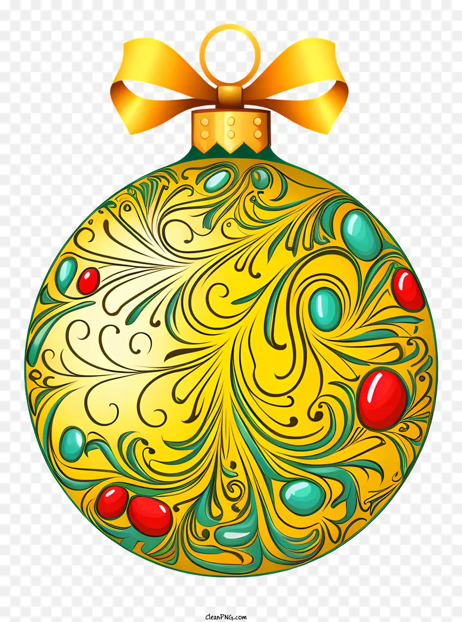 Adorno De Oro，Adorno De Navidad PNG