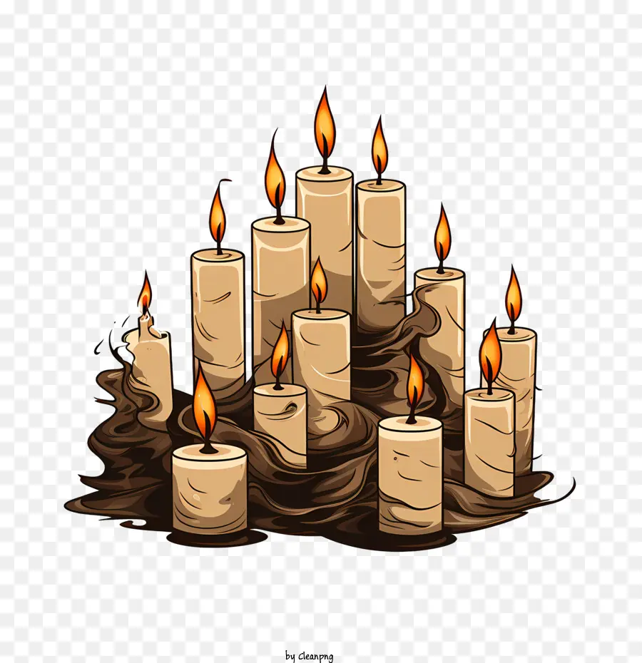 Día De Los Difuntos，Velas PNG