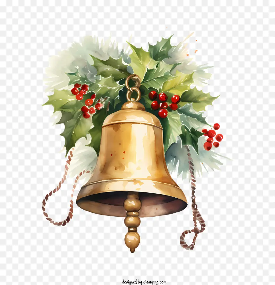 Campana De Navidad，Acuarela PNG