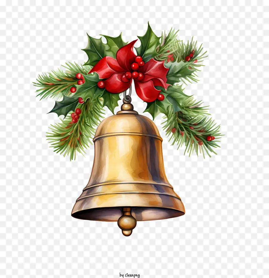 Campana De Navidad，Campana De Oro PNG