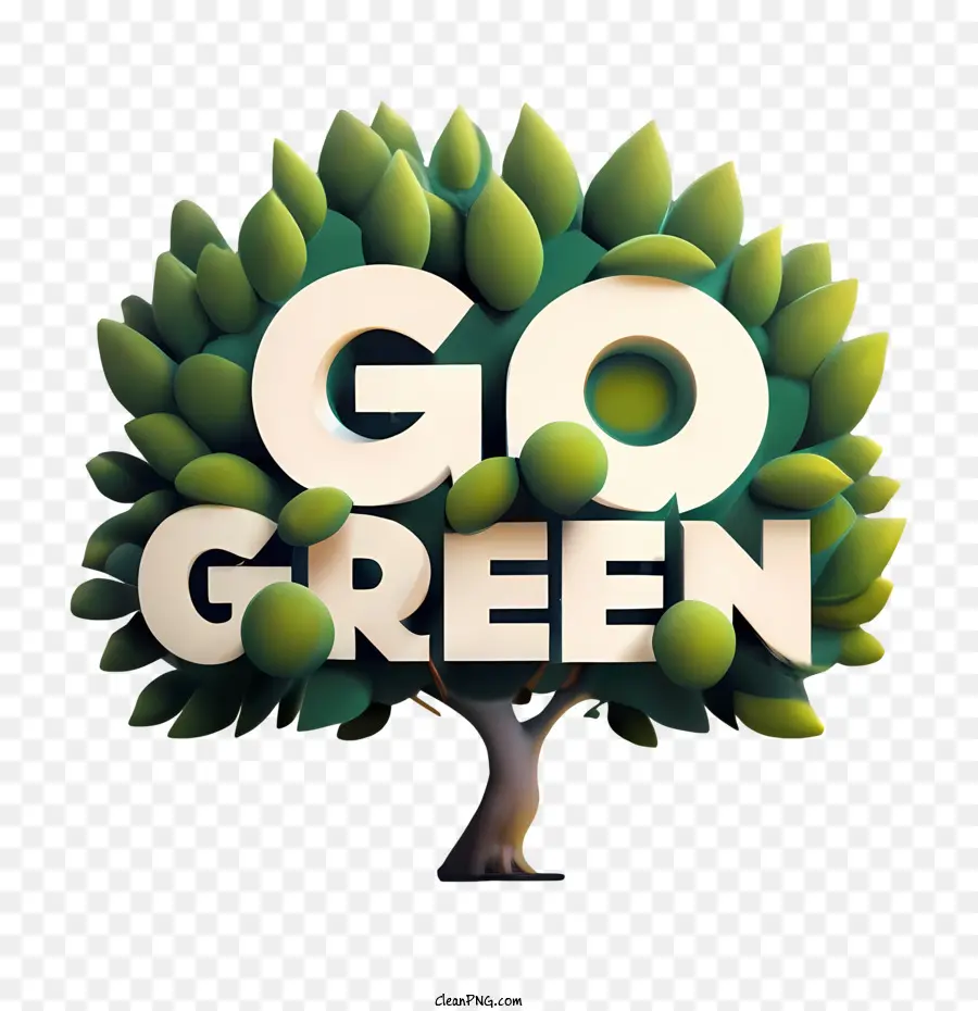 Go Green，Árbol PNG