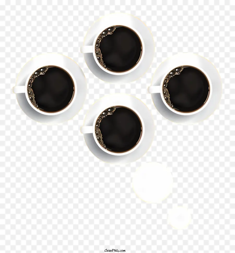 Las Tazas De Café，En Blanco Y Negro PNG