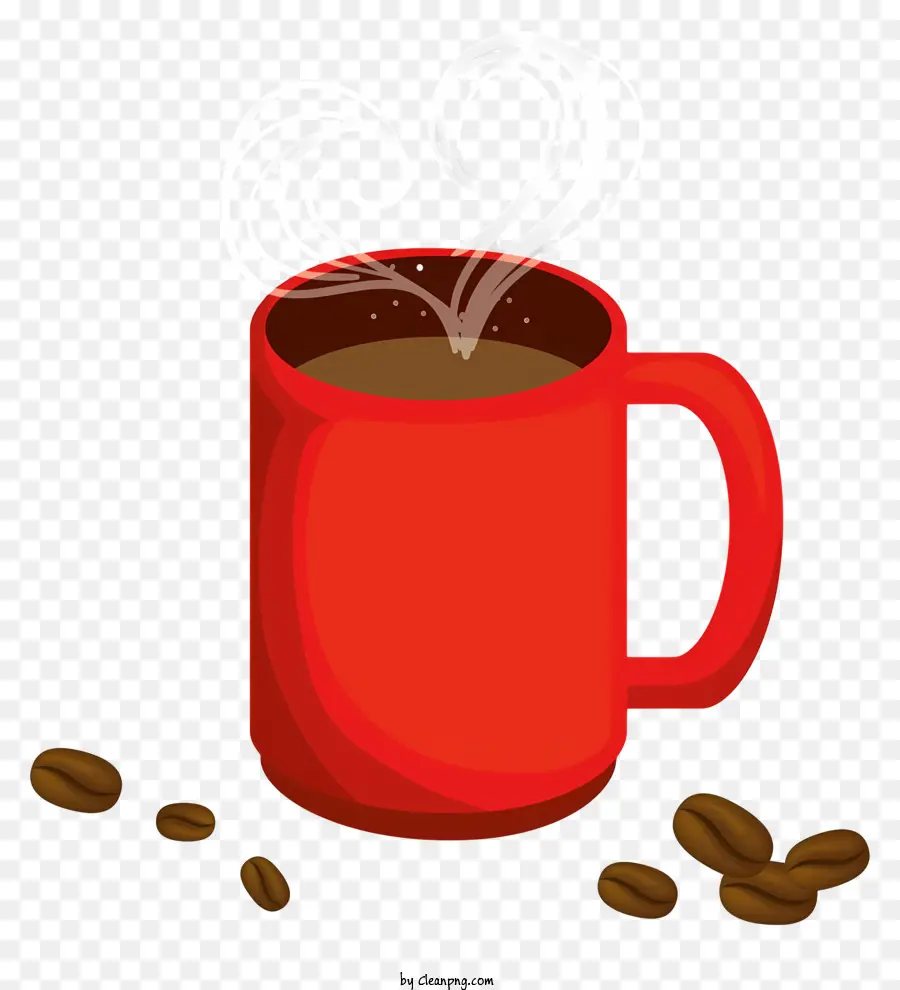 Café，Taza De Café Roja PNG