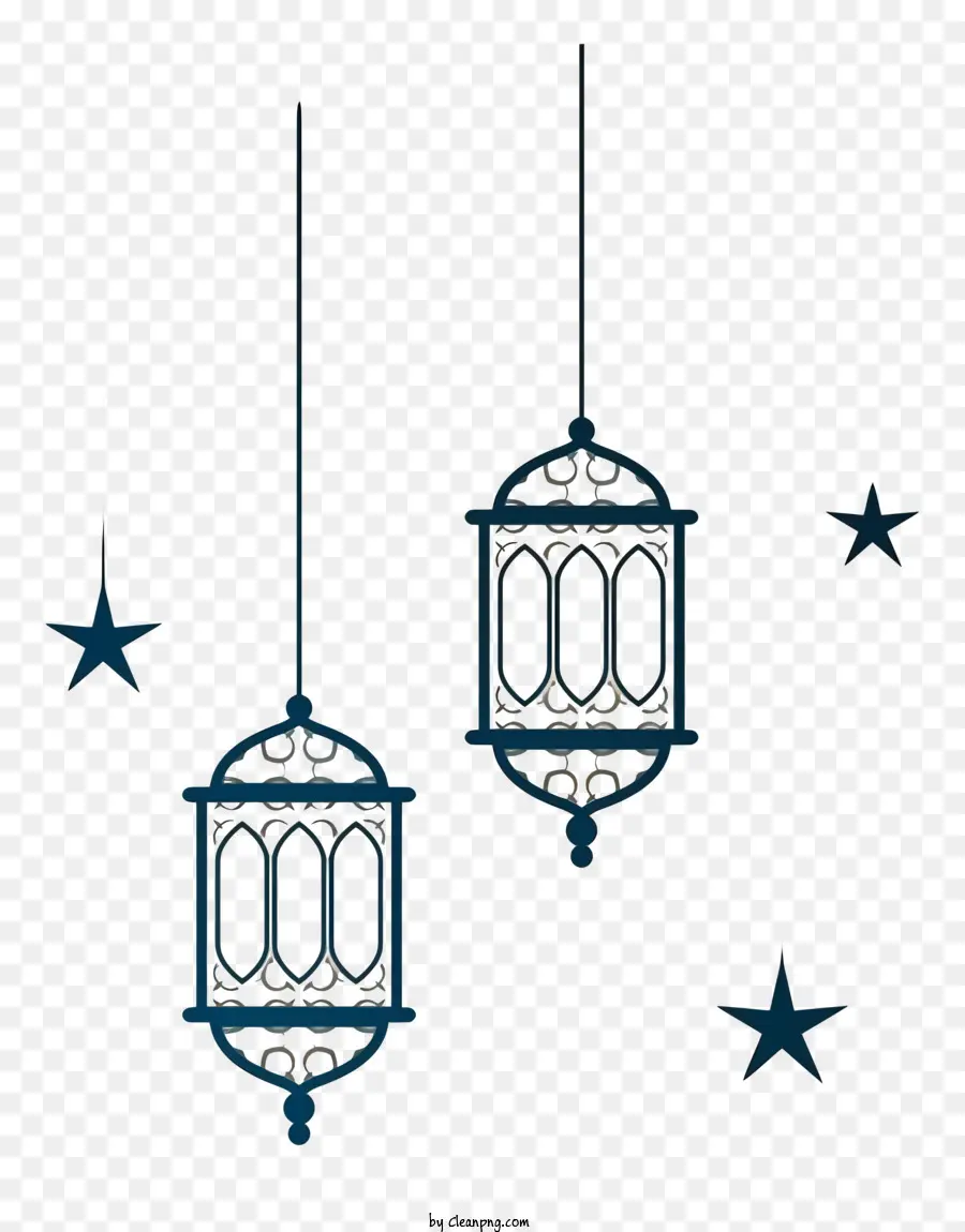 Linternas，Cadena De Estrellas PNG