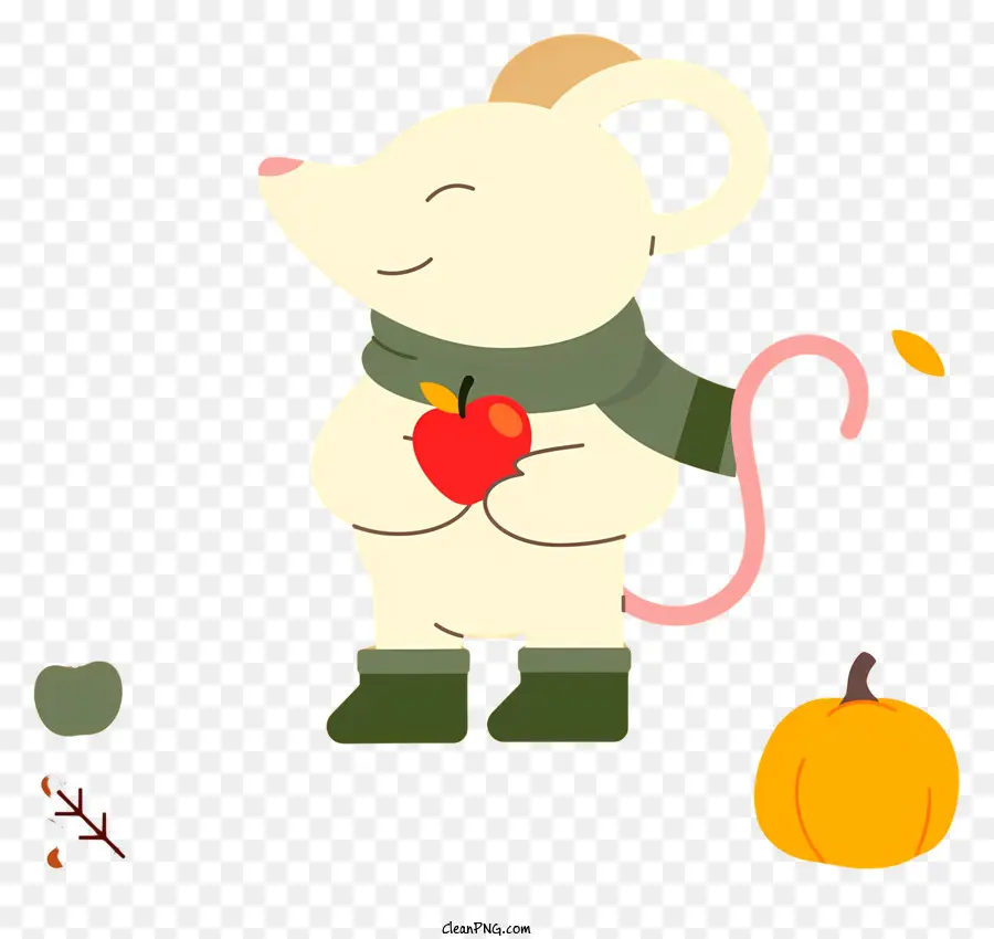 Ratón，Ratón Con Manzana PNG