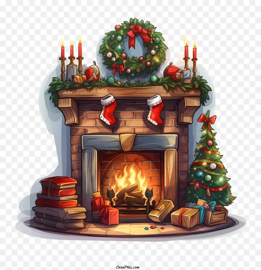 Chimenea Navideña，Chimenea De Navidad PNG