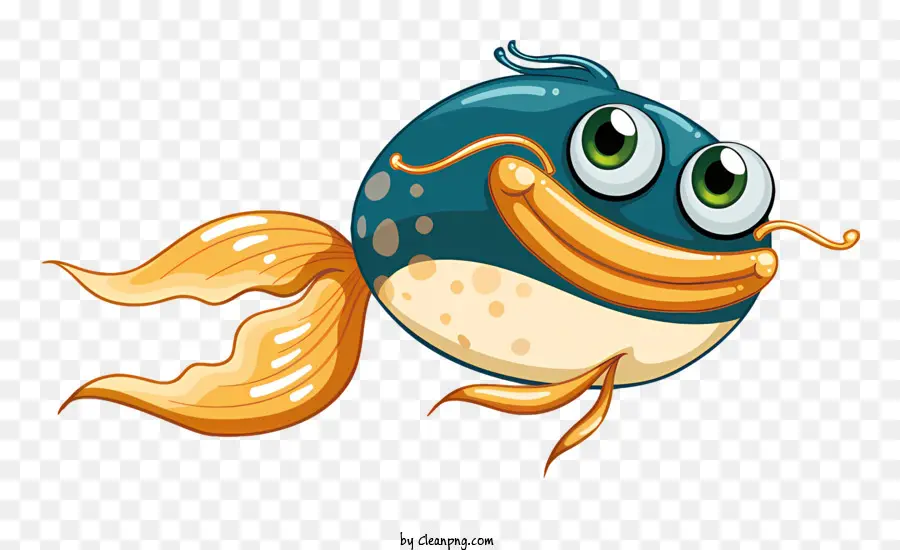 Dibujos Animados De Pescado，Sonriendo De Pescado PNG