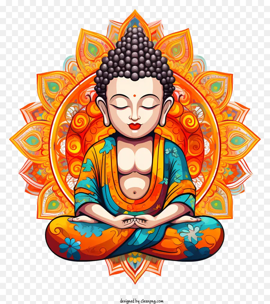 Buda Meditante，Posición De Loto PNG