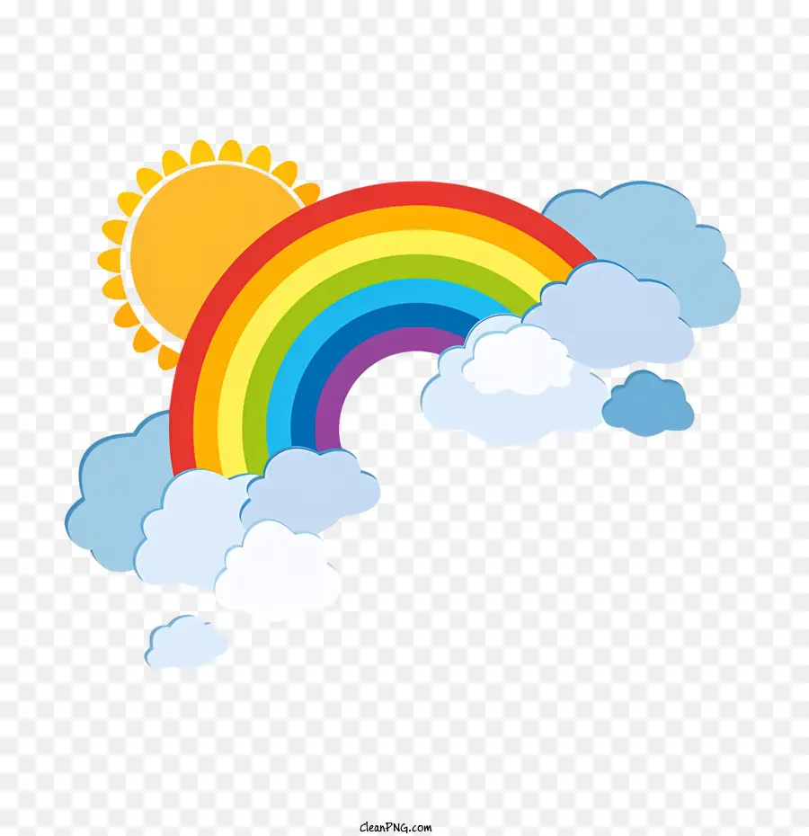 Arco Iris，Sol PNG