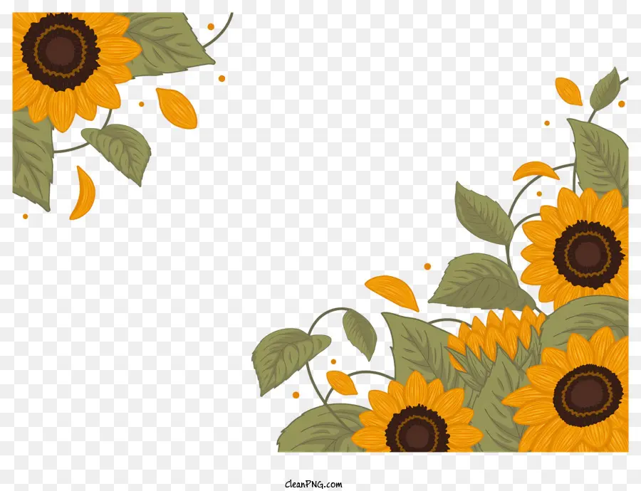 Motivo De Girasol，Bloom PNG