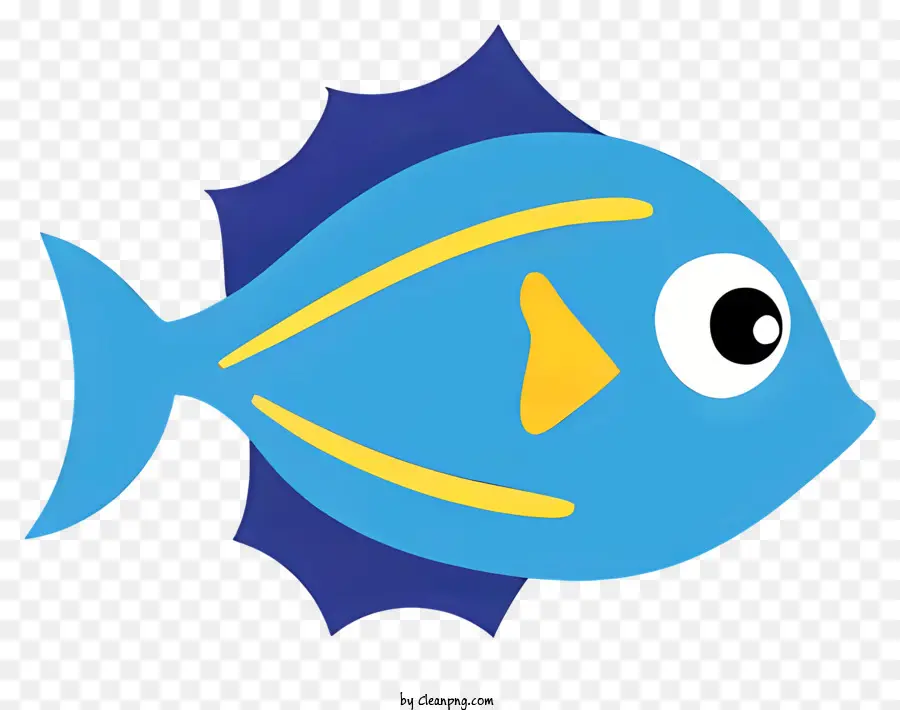 Pescado Azul，Dibujos Animados De Pescado PNG