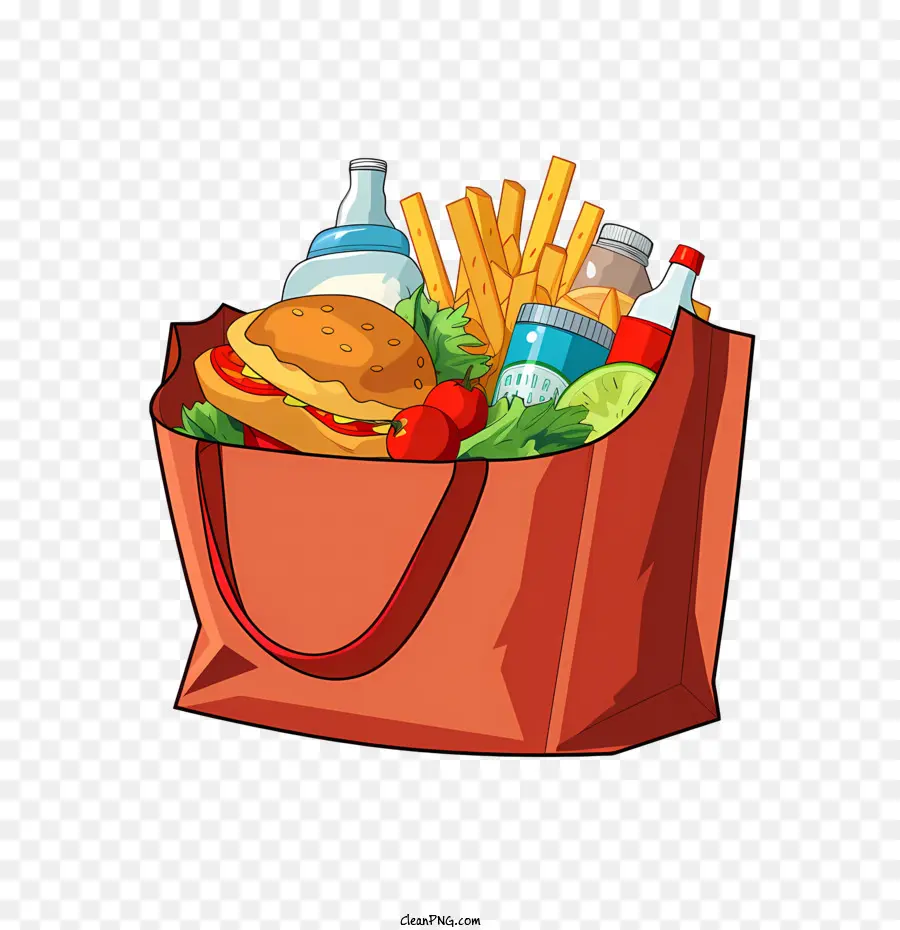 Bolsa De Entrega De Alimentos，Burger PNG