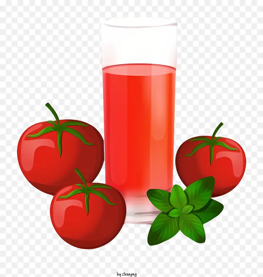 El Jugo De Tomate，Vaso De Jugo De Tomate PNG