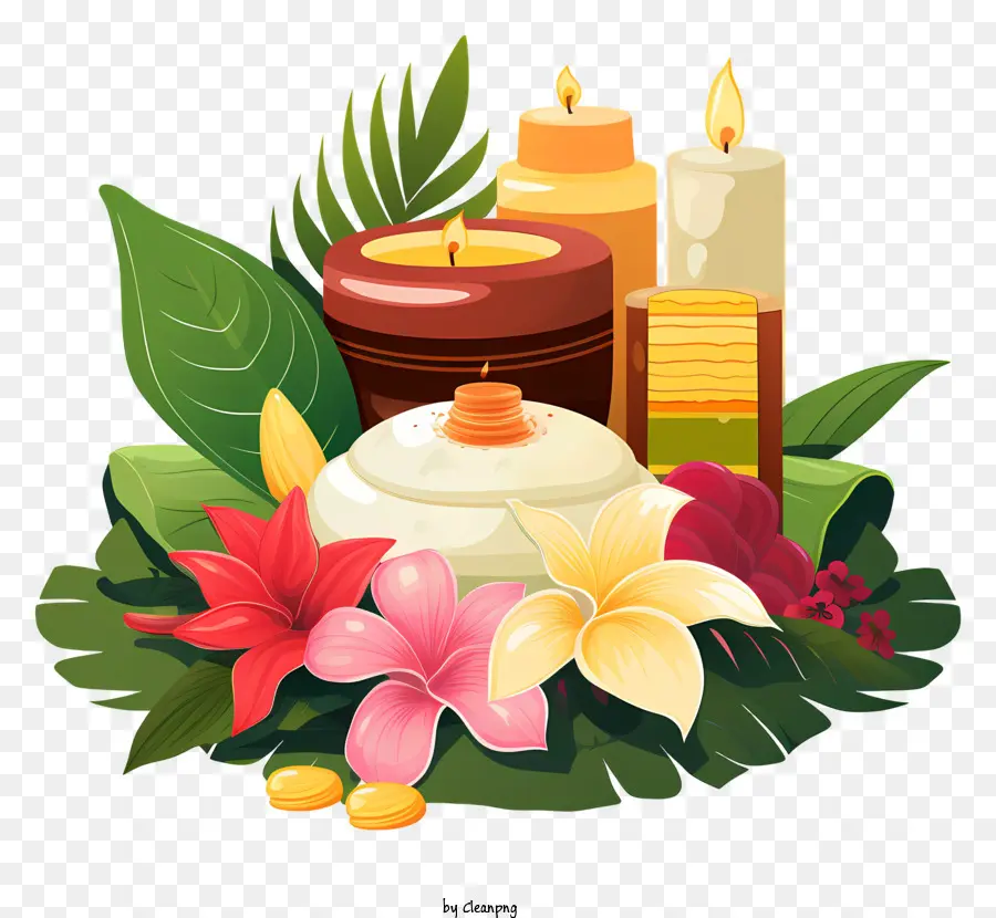 Arreglo De Vela，Velas Florales PNG