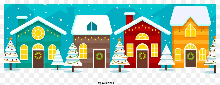 Decoraciones De Navidad，Paisaje Nevado PNG