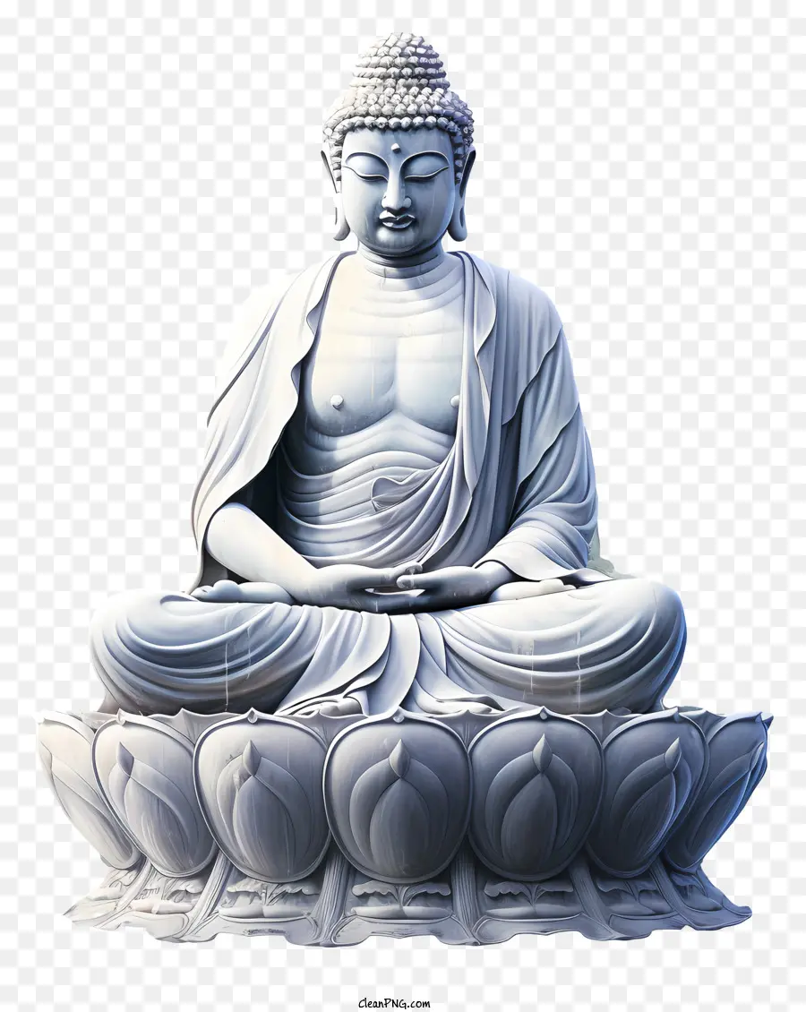 Estatua De Buda，Estatua De Mármol Blanco PNG