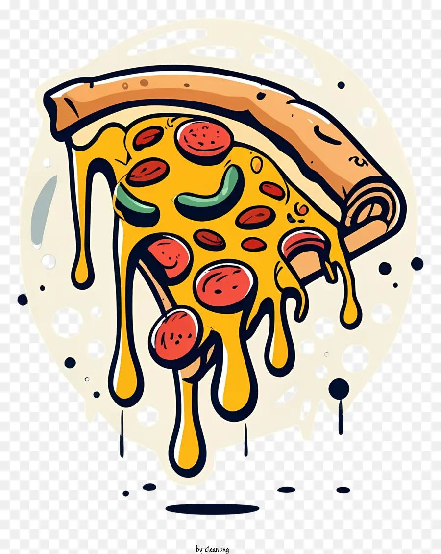 De Dibujos Animados De La Pizza，Queso Goteo PNG