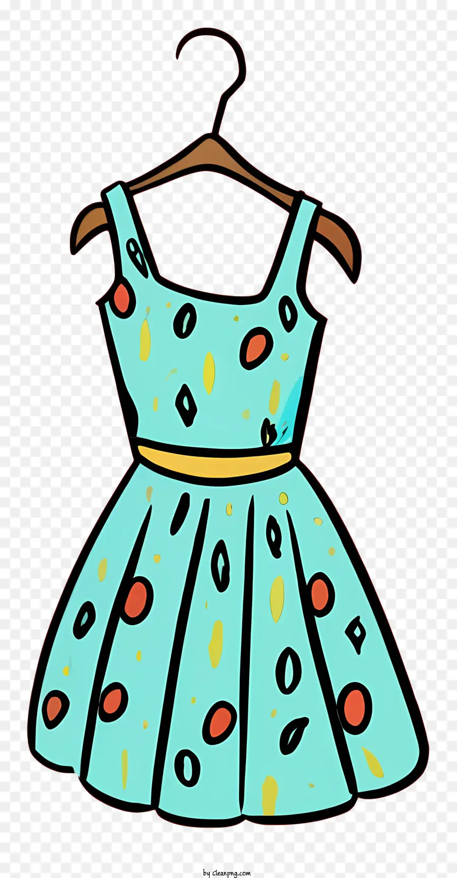 Vestido Azul，Percha De Madera PNG