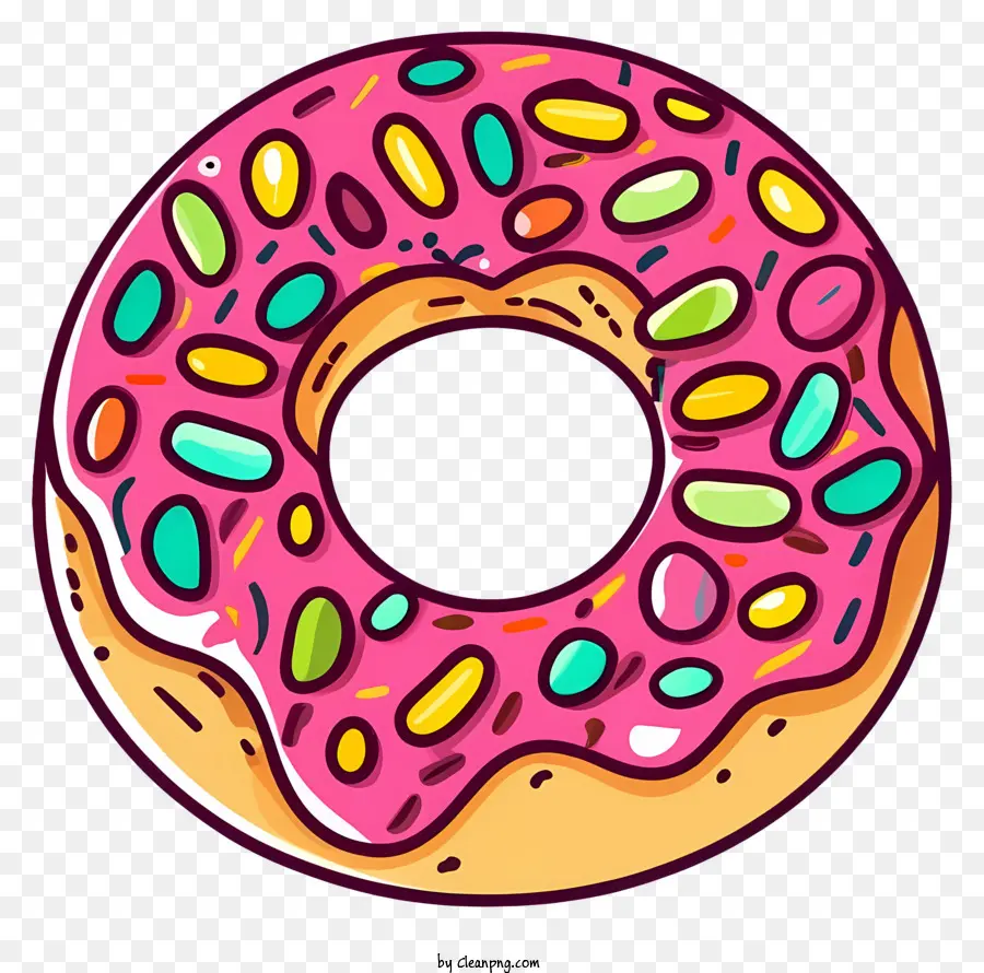 Rosa Donut，Dona Redonda PNG