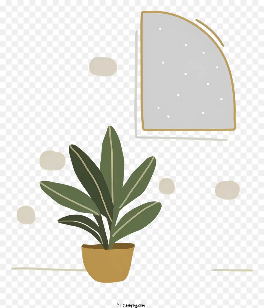 Planta En Maceta，Alféizar De La Ventana PNG