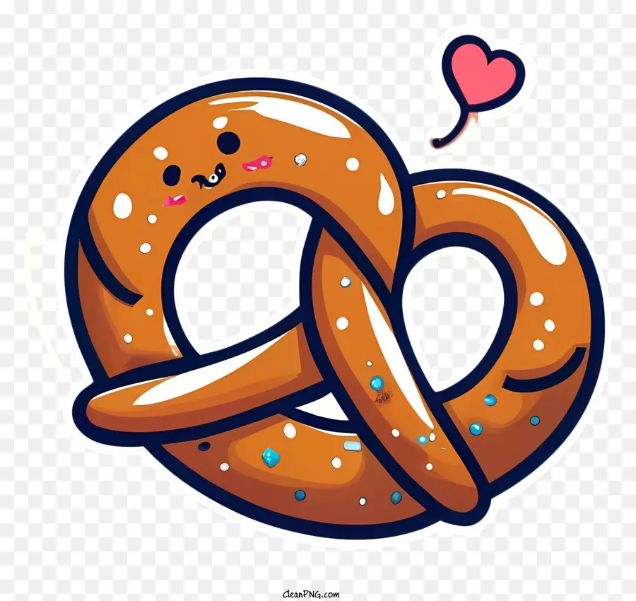 Pretzel De Dibujos Animados，Pretzel En Forma De Corazón PNG