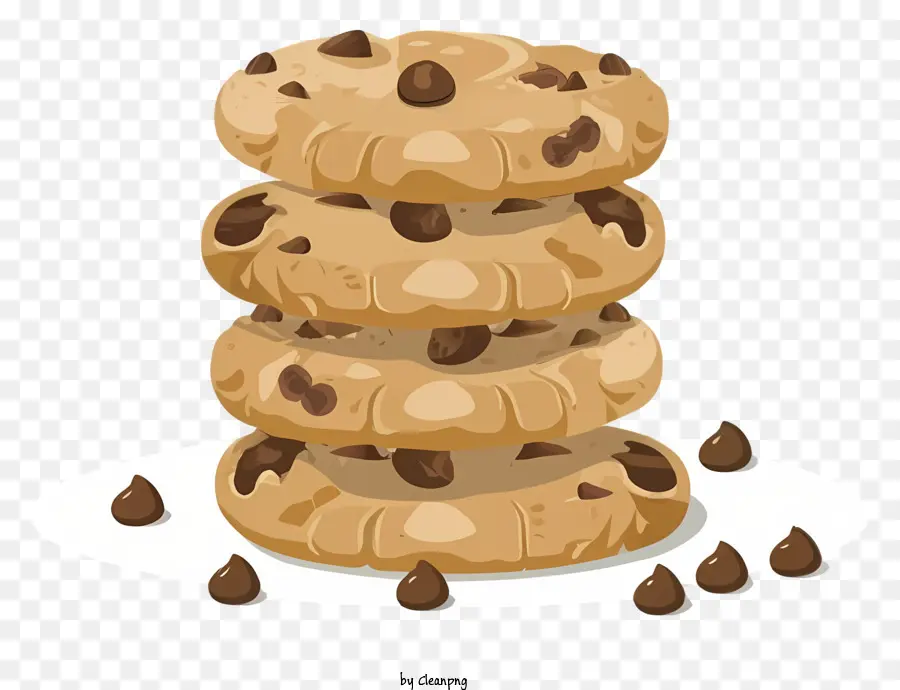 Galletas Con Chispas De Chocolate，Galletas Recién Horneadas PNG