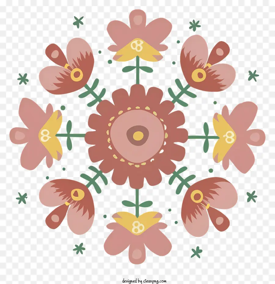 Diseño Floral，Patrón Circular PNG