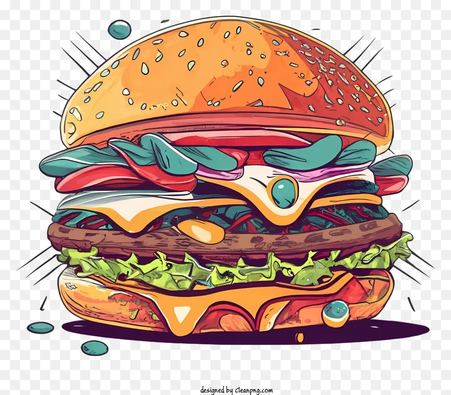 Hamburguesa，Queso PNG