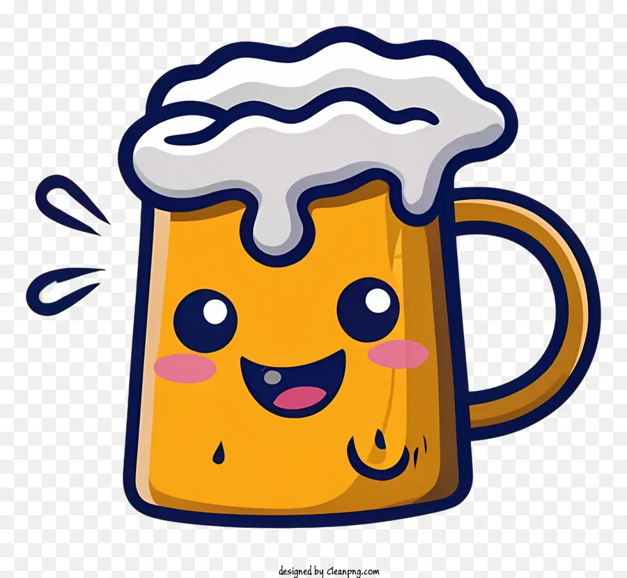 La Jarra De Cerveza，Cara De Dibujos Animados PNG