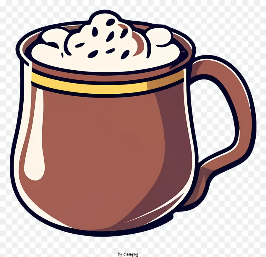 Taza De Chocolate Caliente，Crema Batida PNG