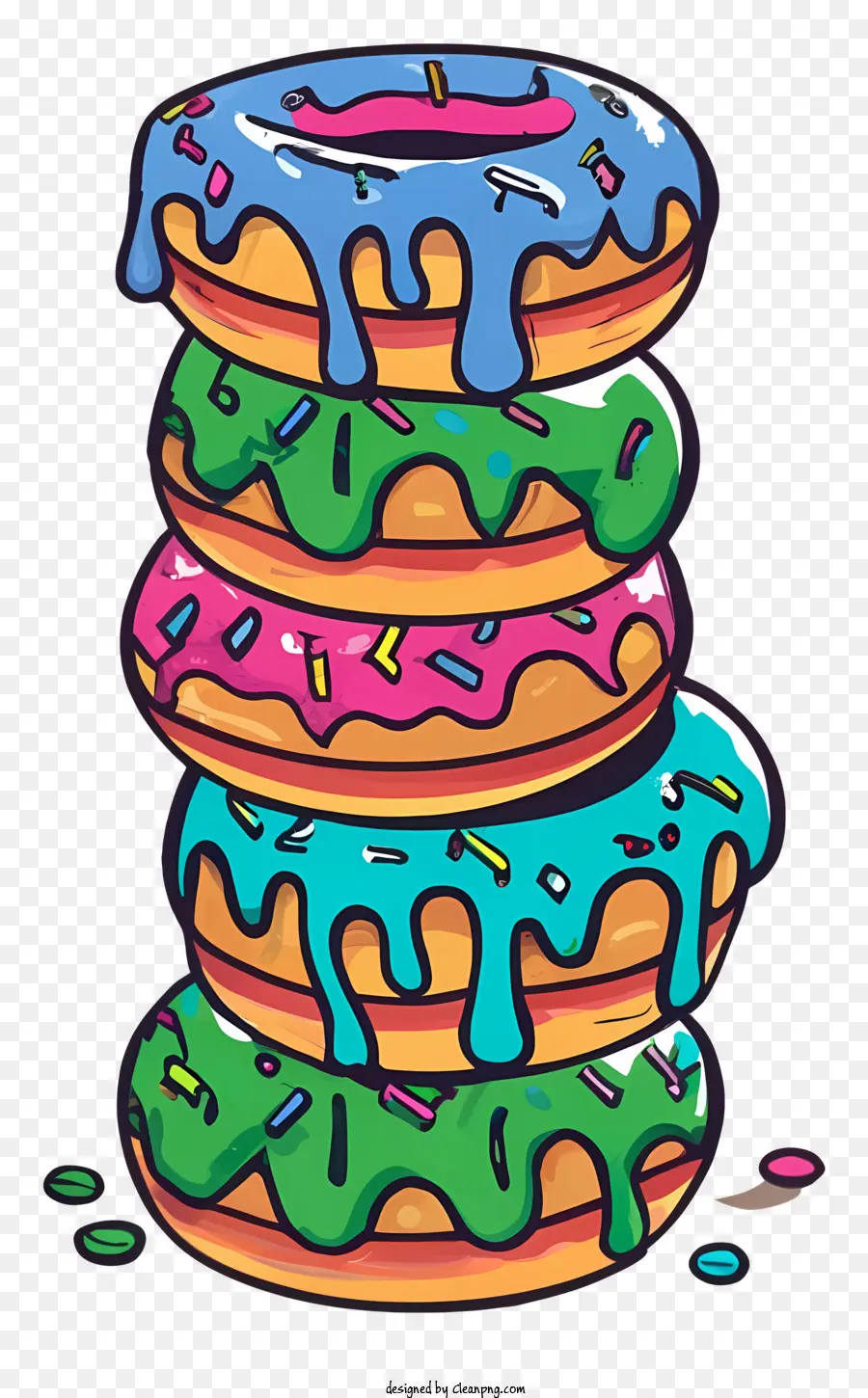 Donas，Donas Coloridas PNG