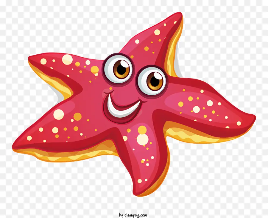 Rojo De La Estrella De Mar，Estrella De Estrella Sonriente PNG