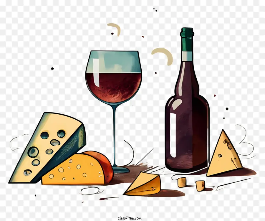 Vino，Vino Y Queso PNG