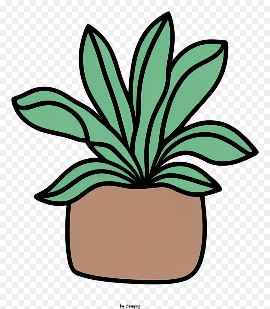 Planta En Maceta，Hojas Verdes PNG