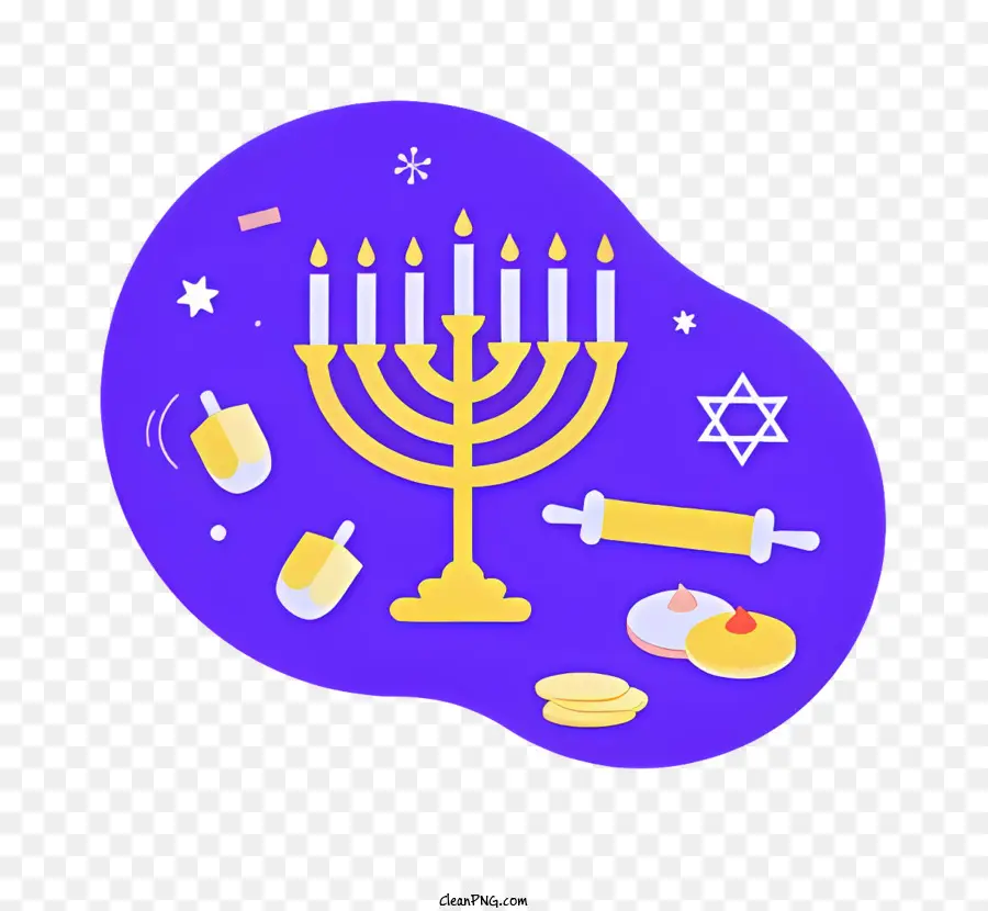 Celebración De Hanukkah，Vela De Hanukkah PNG