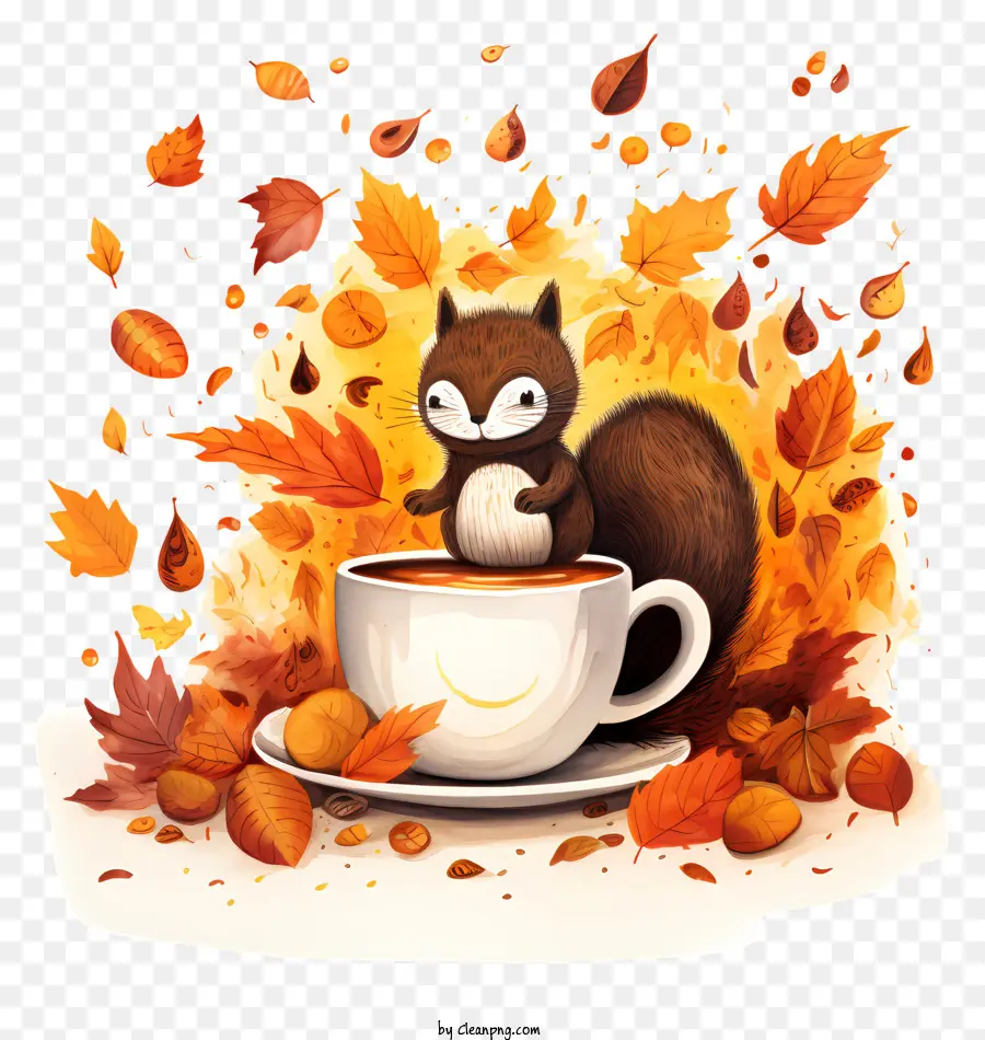 Otoño，Ardilla PNG