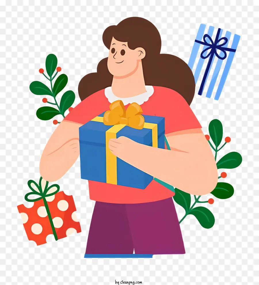 Caja De Regalo，Mujer PNG