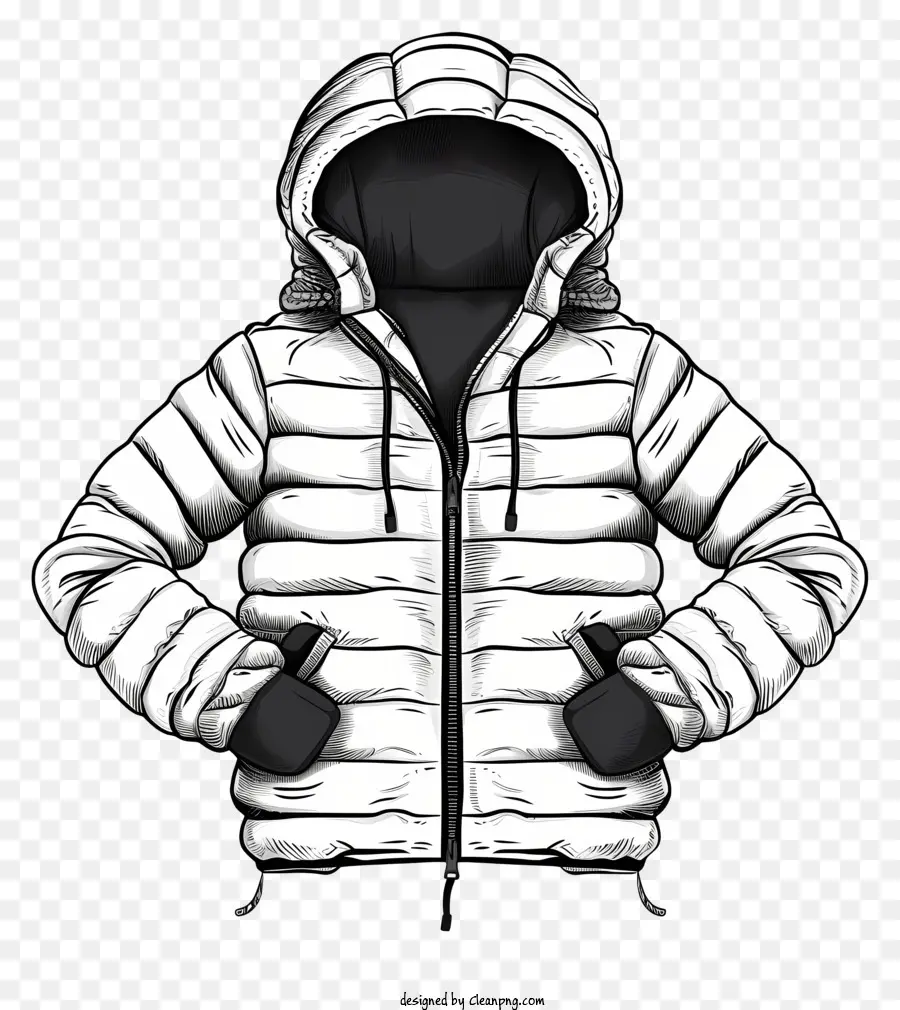 Chaqueta Blanca，Chaqueta Con Capucha PNG