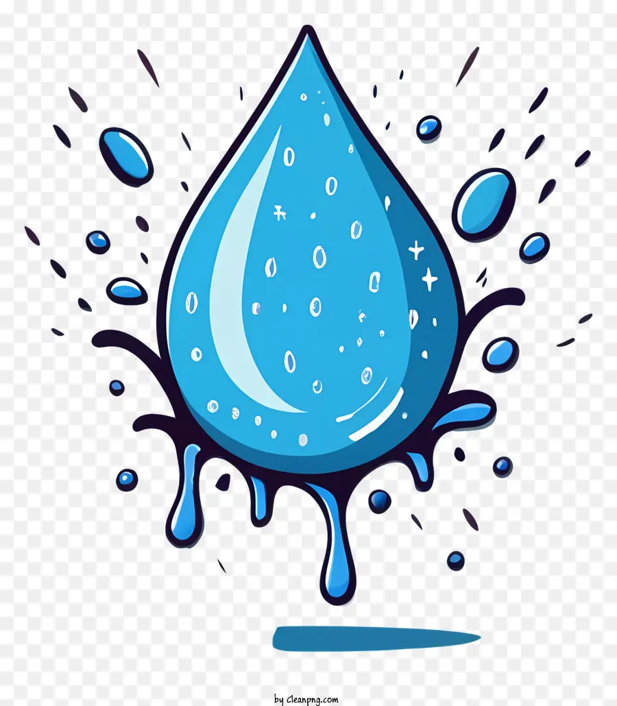 Gota De Agua，Chapoteo PNG