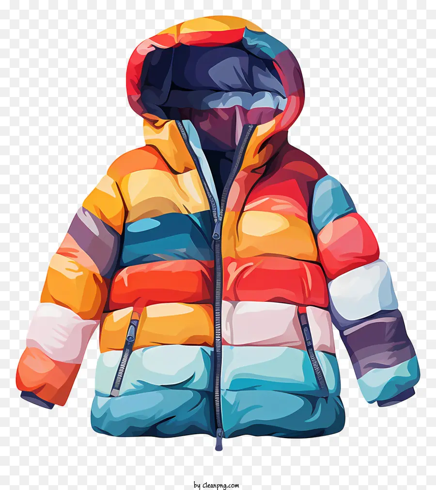 Chaqueta Colorida，Chaqueta Con Capucha PNG